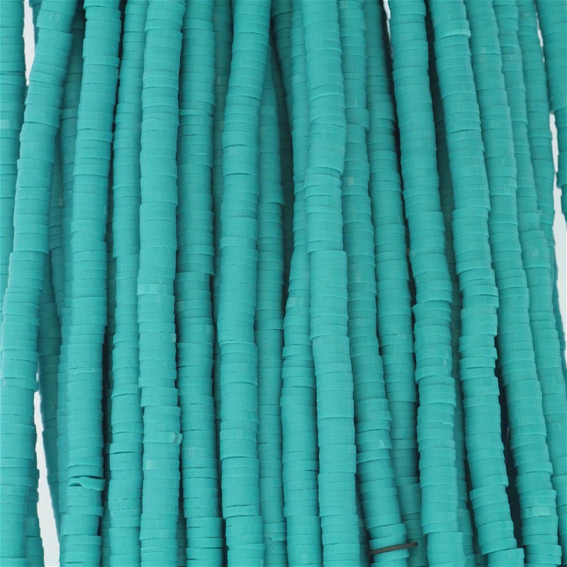 Katsuki beads / turquoise / 4mm discs / 40cm rope / MOKA04055