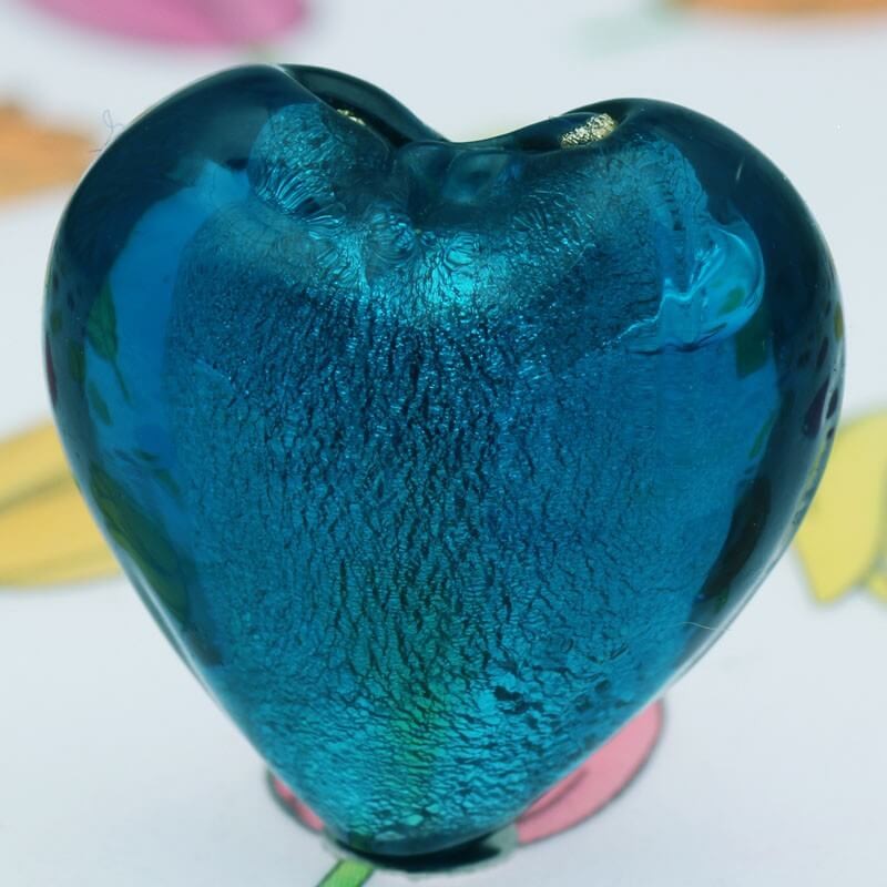 Venetian heart blue 20mm 2pcs SZWESED006