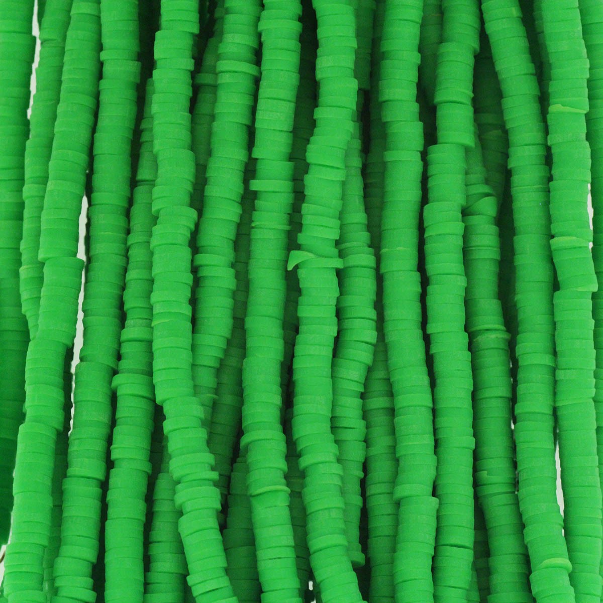 Katsuki beads / juicy green / 4mm discs / 40cm rope / MOKA04070