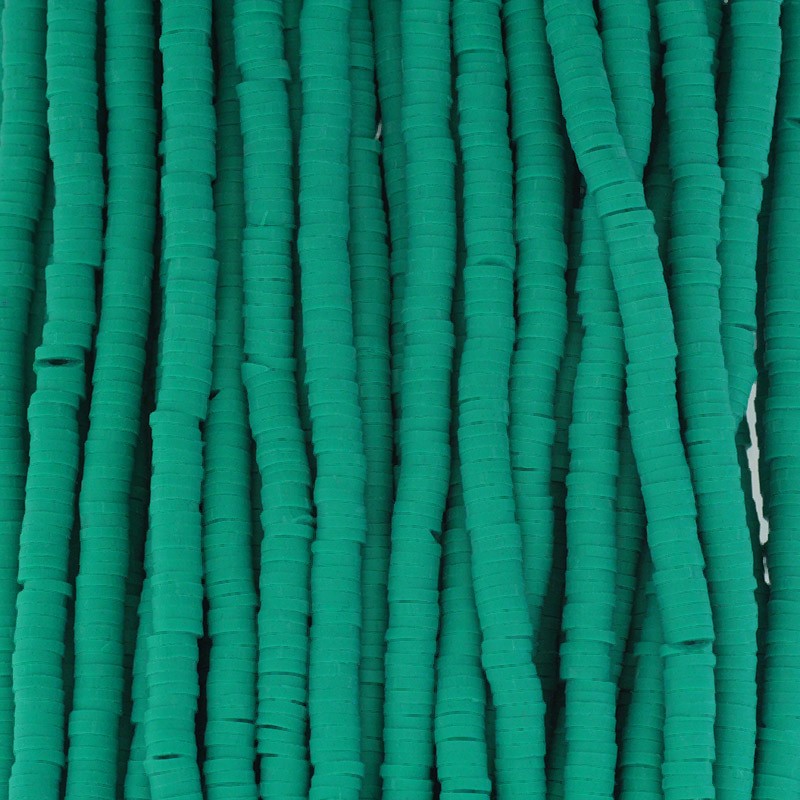 Katsuki beads / Irish green / 4mm rings / 40cm rope / MOKA04073