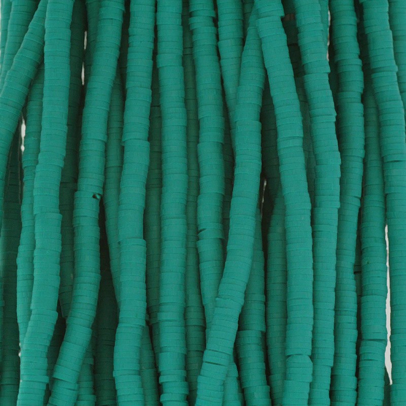 Katsuki beads / emerald / 4mm discs / 40cm rope / MOKA04074