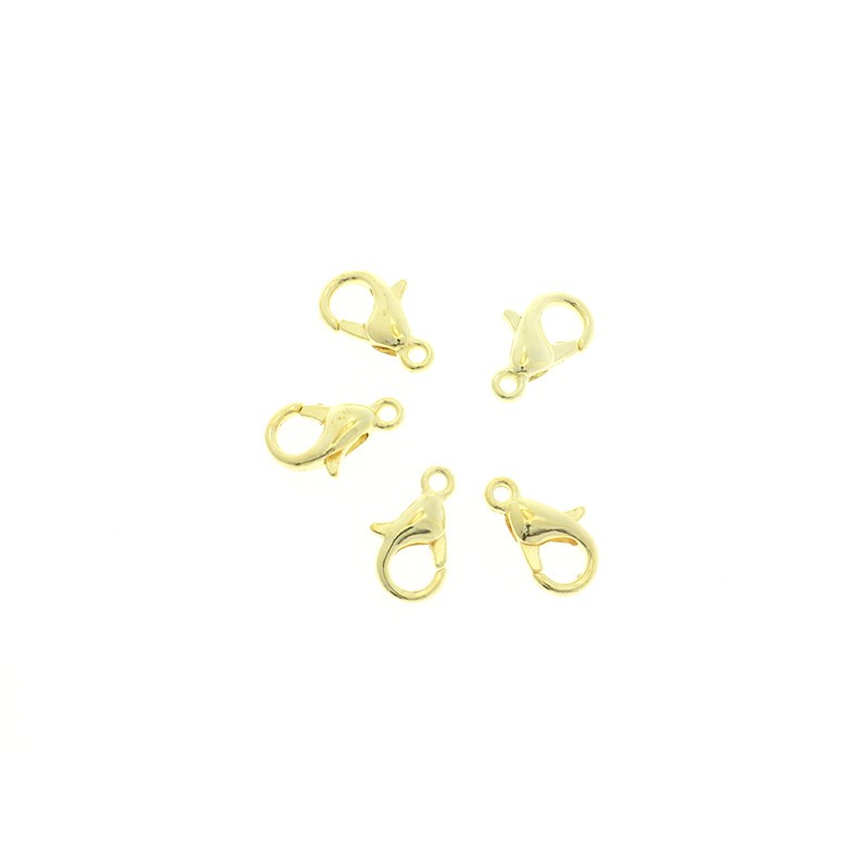 Carabiners / yellow gold / 10x3mm 10pcs AAG024