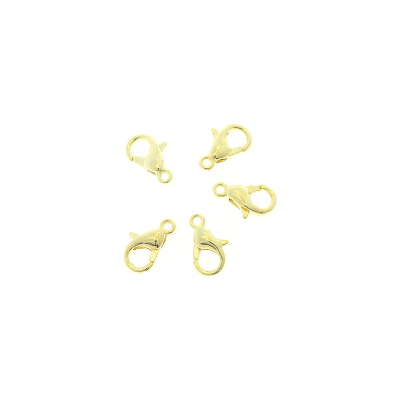 Carabiners / yellow gold / 10x3mm 10pcs AAG024