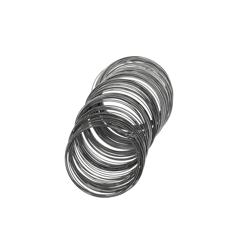 Memory wire for bracelets / anthracite / 55x0.6mm 20 ribs DRPO0655AN