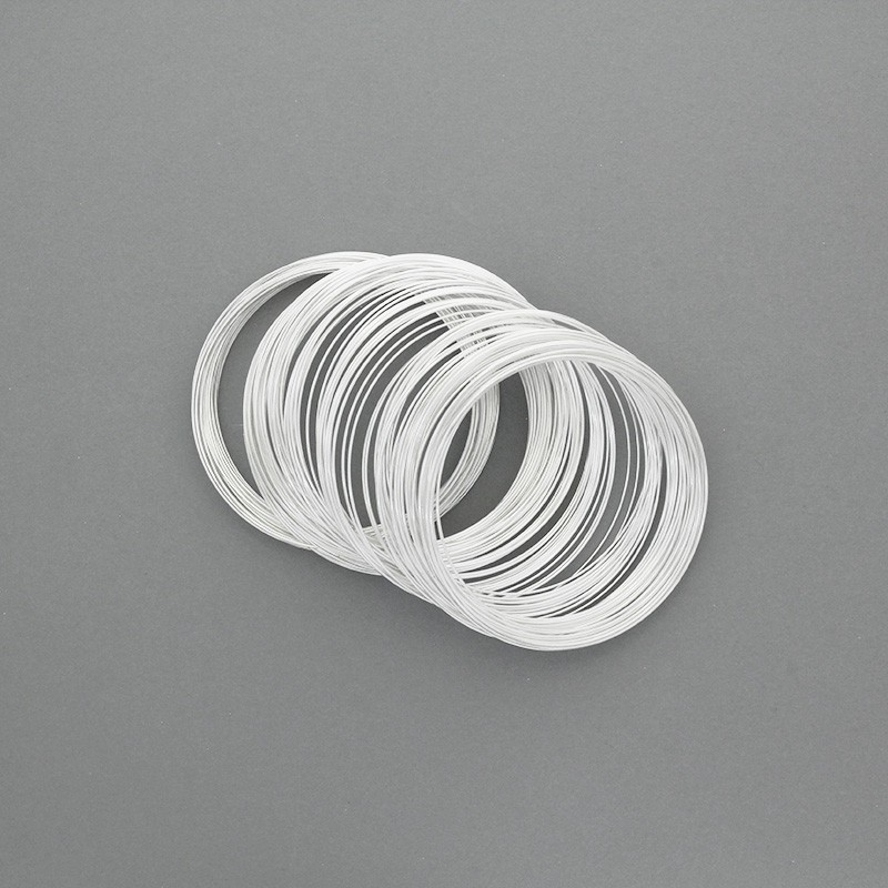 Memory wire for bracelets / silver / 60x0.6mm 20 ribs DRPO0660SS