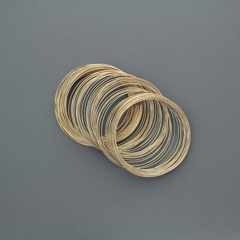 Memory wire for bracelets / gold / 60x0.6mm 20 ribs DRPO0660KG1
