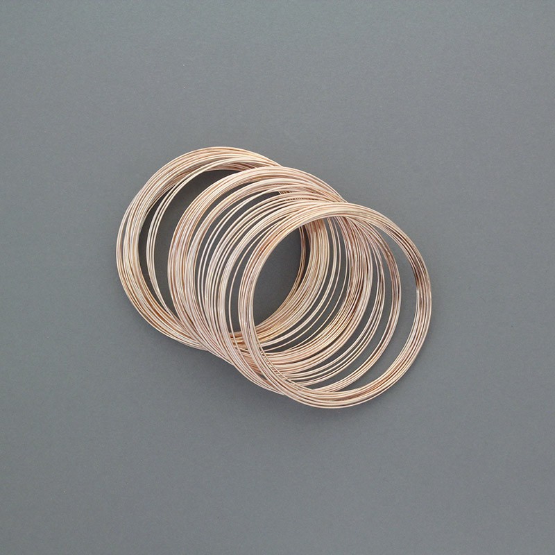 Memory wire for bracelets / rose gold / 60x0.6mm 20 ribs DRPO0660KGR