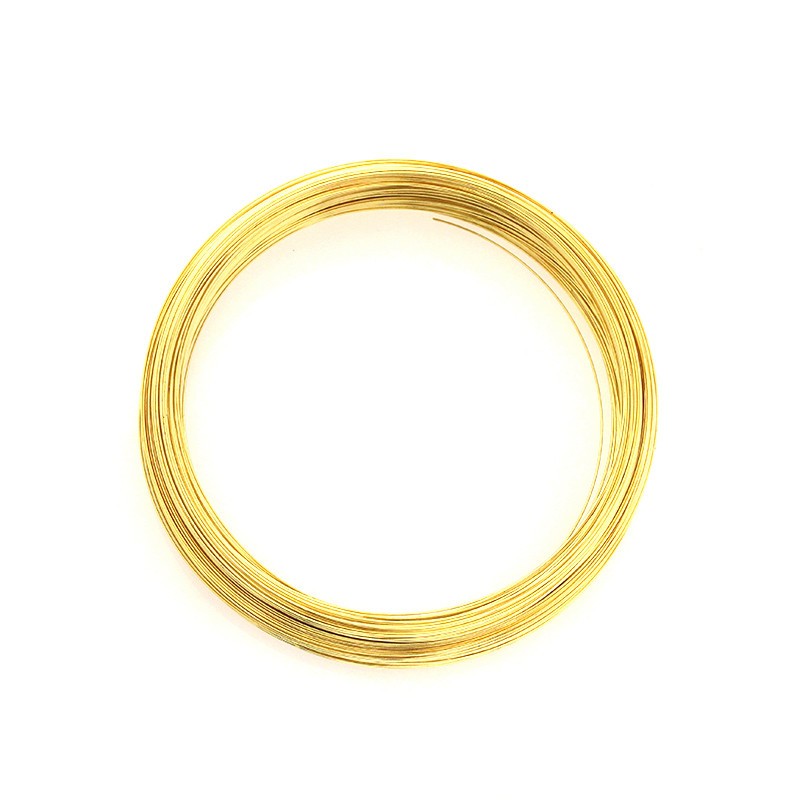 Memory wire for necklaces / light gold / 12x0.6mm 10 ribs DRPO06120KG