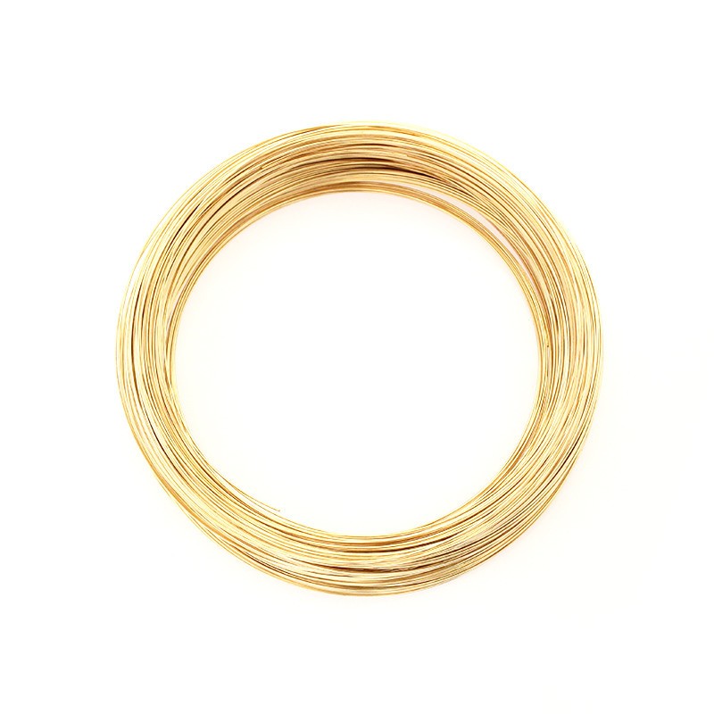 Memory wire for necklaces / gold / 12x0.6mm 10 ribs DRPO06120KG1
