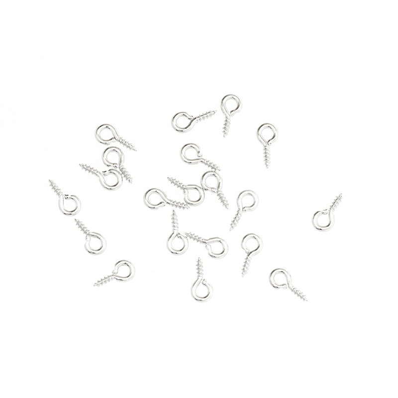 Jewelery hooks with a thread / 3.9x8x1.2mm / platinum 50pcs ZH04PL