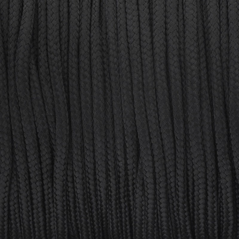 Nylon twine, braided / 2mm / black 10m PWSH2001
