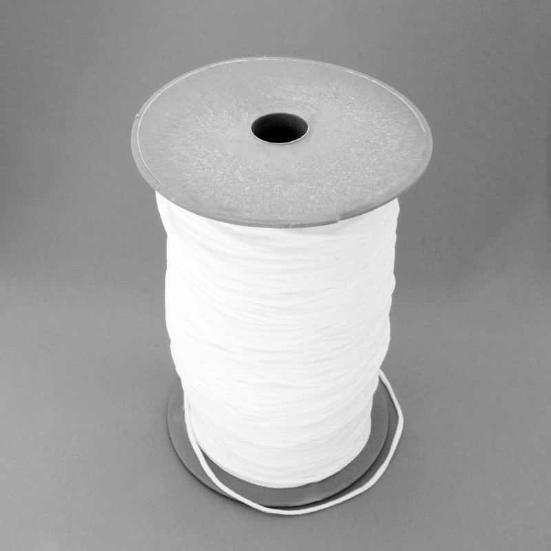 White knitted elastic 2.5MM / 220m / spool GUSZ25WSZ