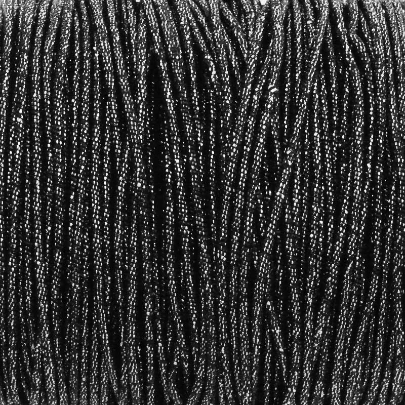 Metallic braided wire / silver-black / 1.5mm 1m DRPPL1507
