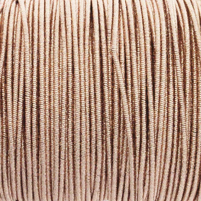 Metallic braided wire / rose gold / 2mm 1m DRPPL2005