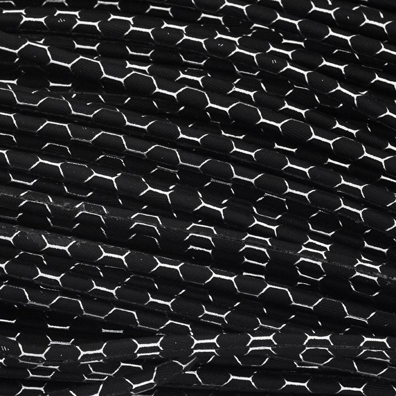 Honeycomb strap / black silver / 3mm on a 1m spool RZSZ220