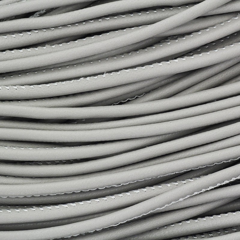 Smooth / gray / 3mm sewn synthetic strap from a 1m spool RZSZ246