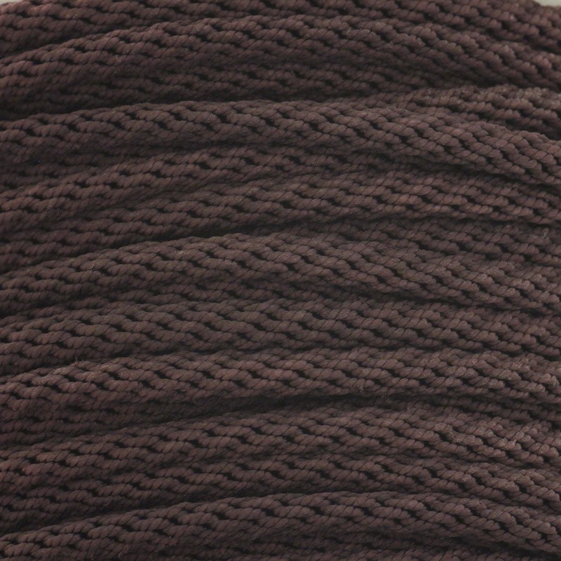 Nylon cord / weave fancy / brown / 3mm 1m PWE504