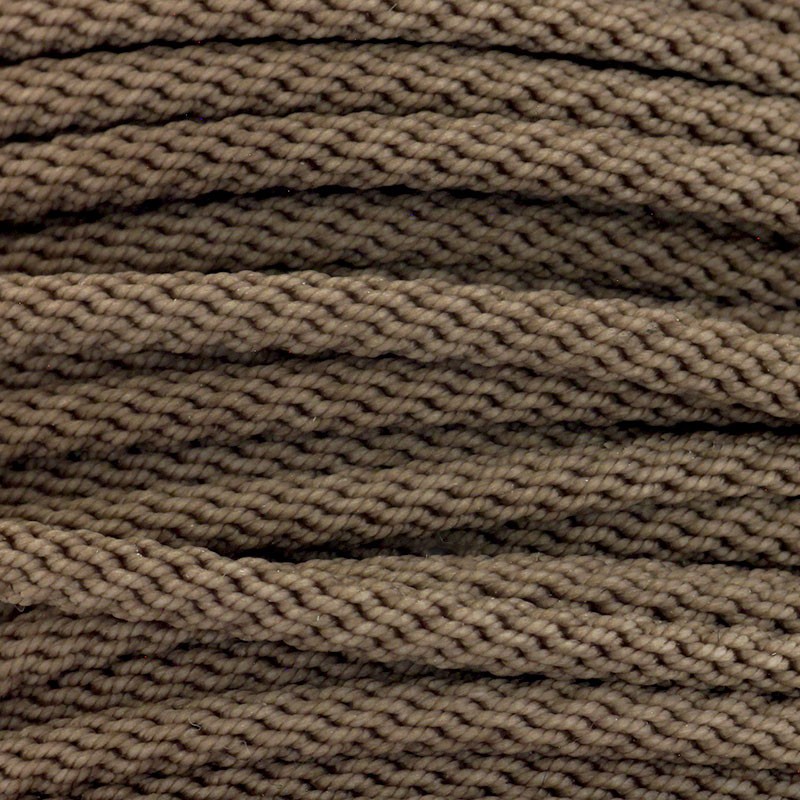 Nylon string / fancy weave / cappuccino / 3mm 1m PWE503