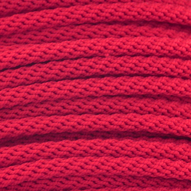 Nylon cord / weave fancy / red / 3mm 1m PWE501