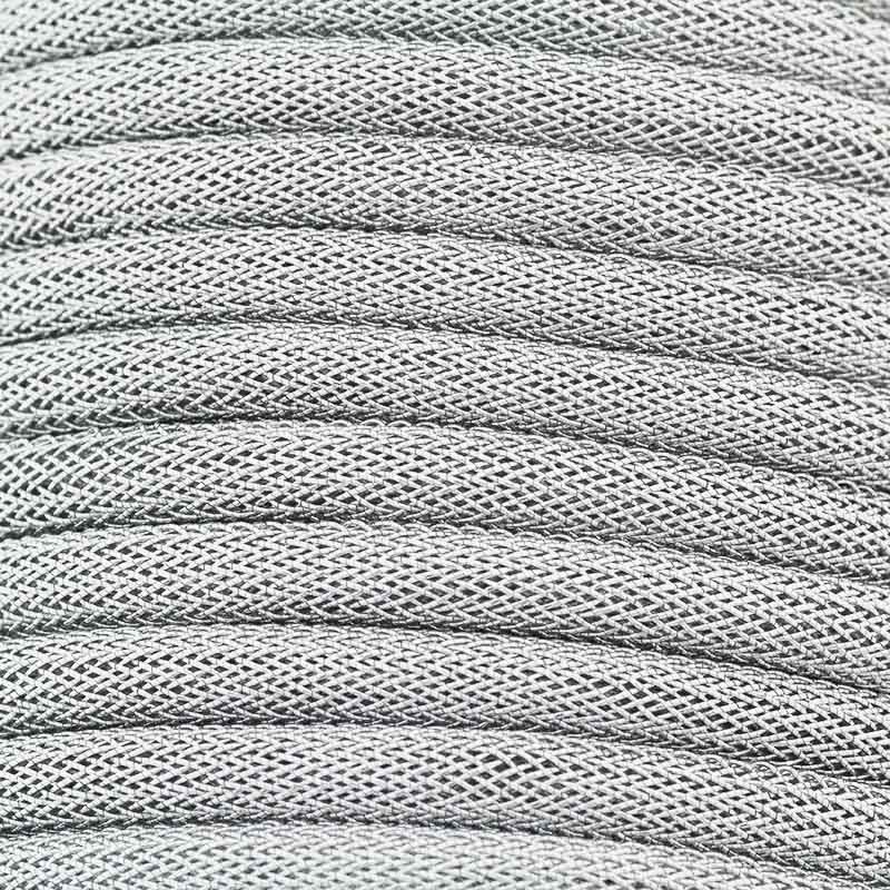 Nylon string / braid on a tube / silver / 5mm 1m PWE301