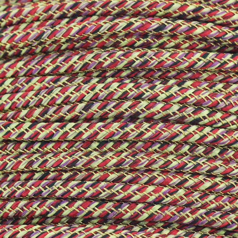 Nylon rope / burgundy-gold / 2mm 1m PWE506