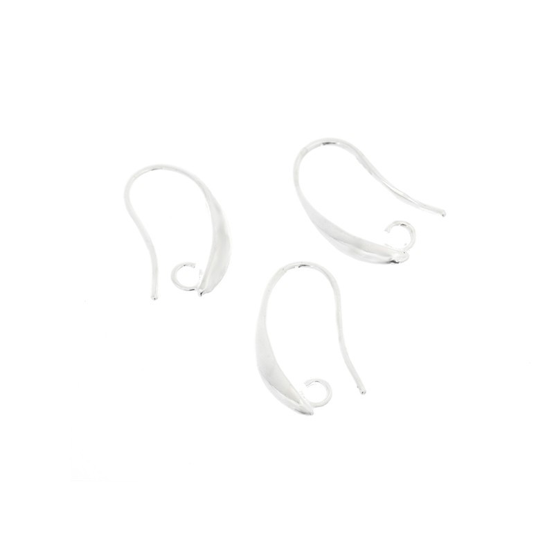 Earwires with a hook / silver / 20mm 2pcs BIGOZ01SS