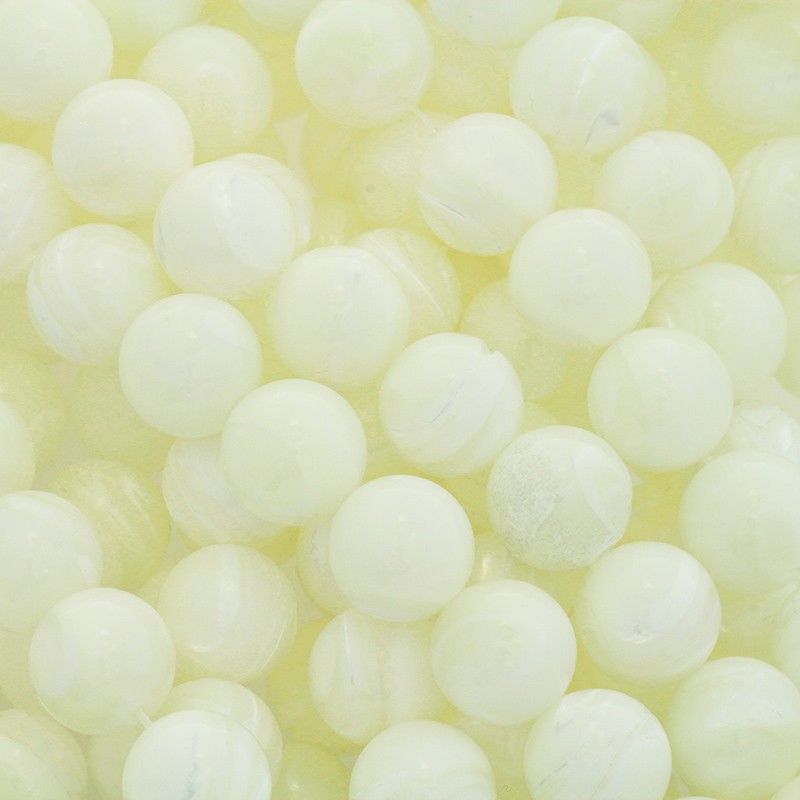 Mother of pearl beads 10mm / cream / 1pc / MUKU10