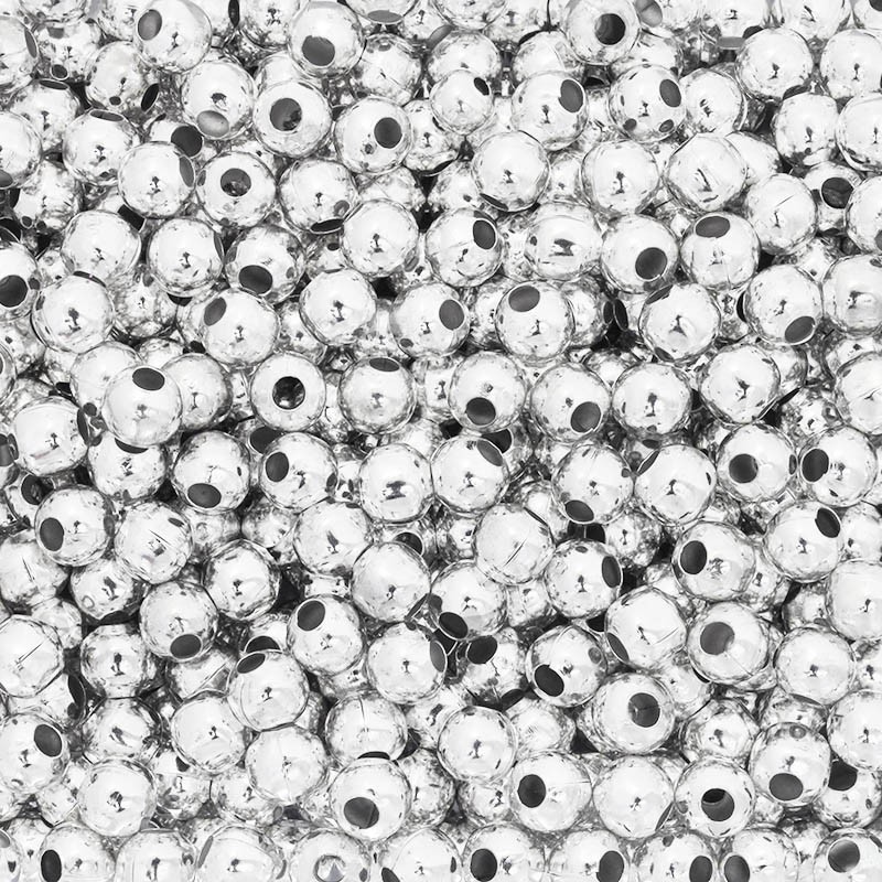 Metal balls 10mm silver / 10pcs AKS10
