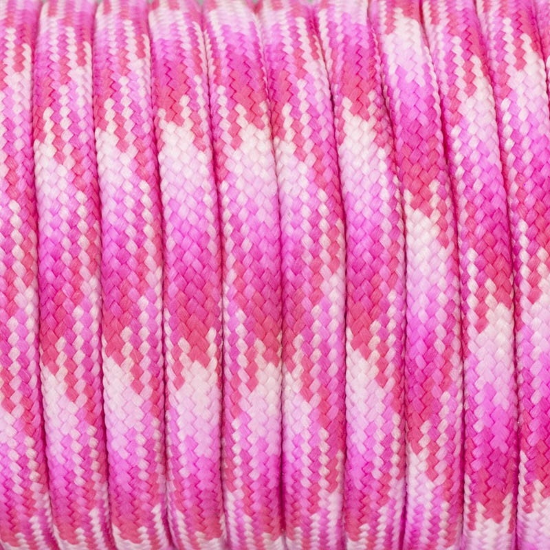Nylon rope / paracord / pink mix / 4mm 1m PWPR057