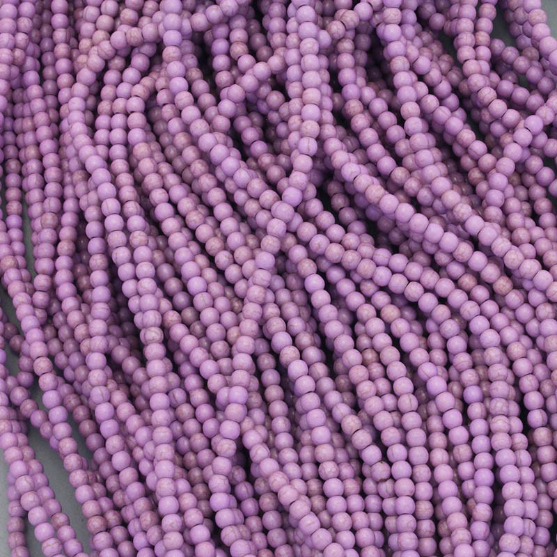 Howlite lavender beads 4mm beads 92pcs / rope HOLAKU04