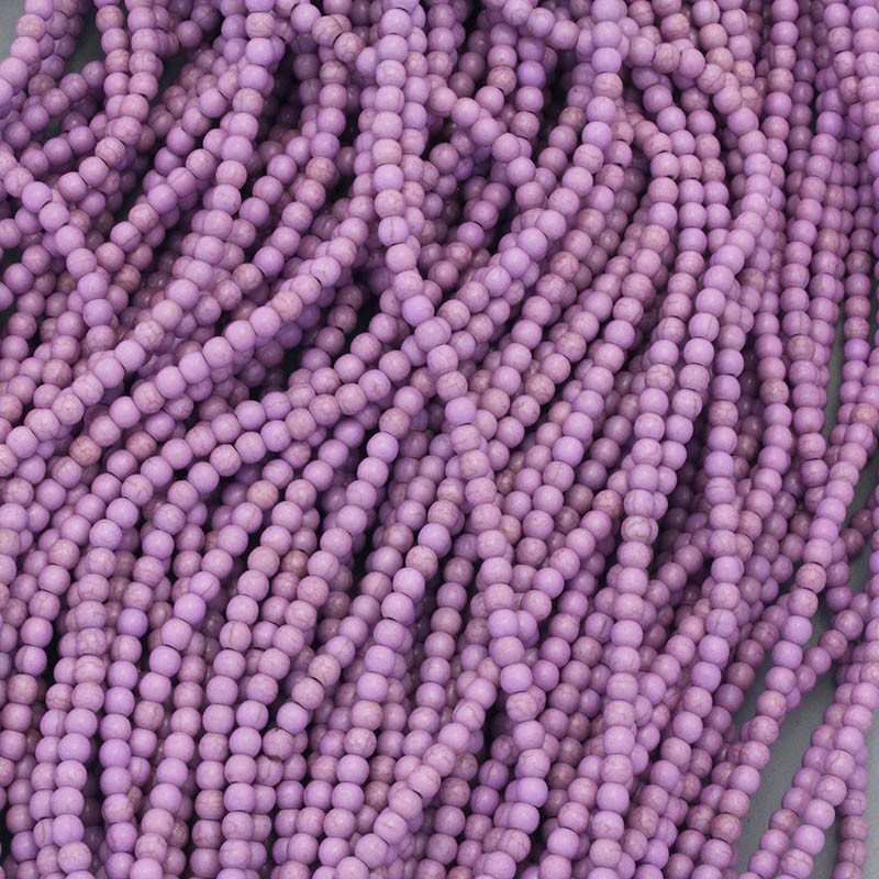 Howlite lavender beads 4mm beads 92pcs / rope HOLAKU04