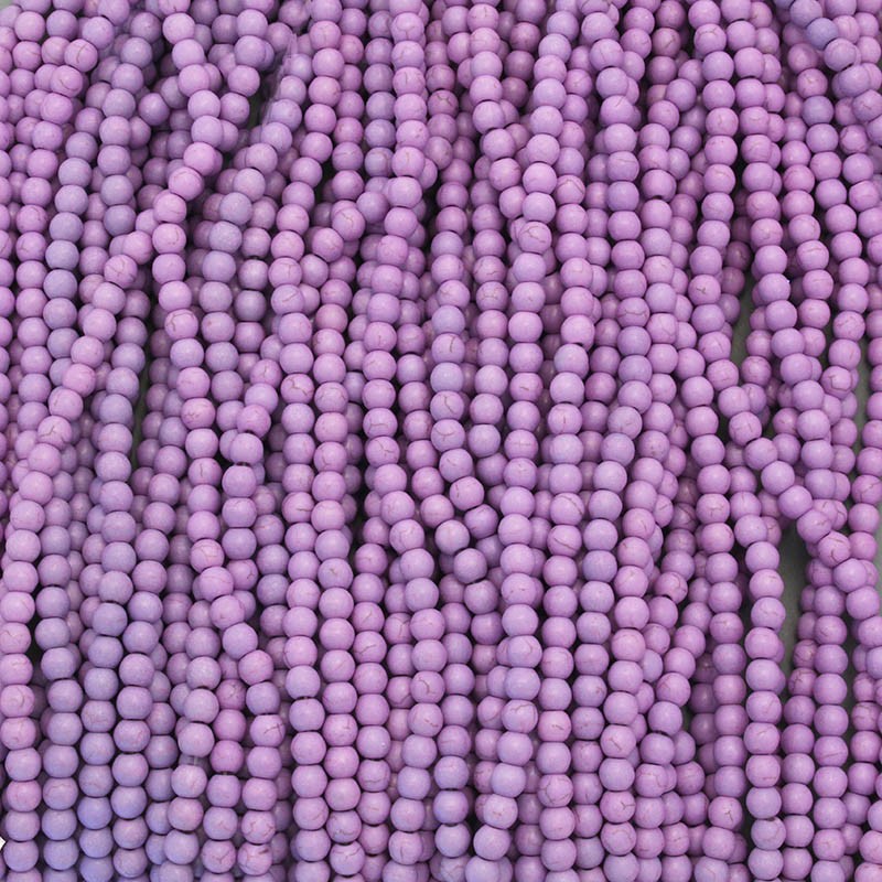 Howlite lavender beads 6mm beads 68pcs / rope HOLAKU06