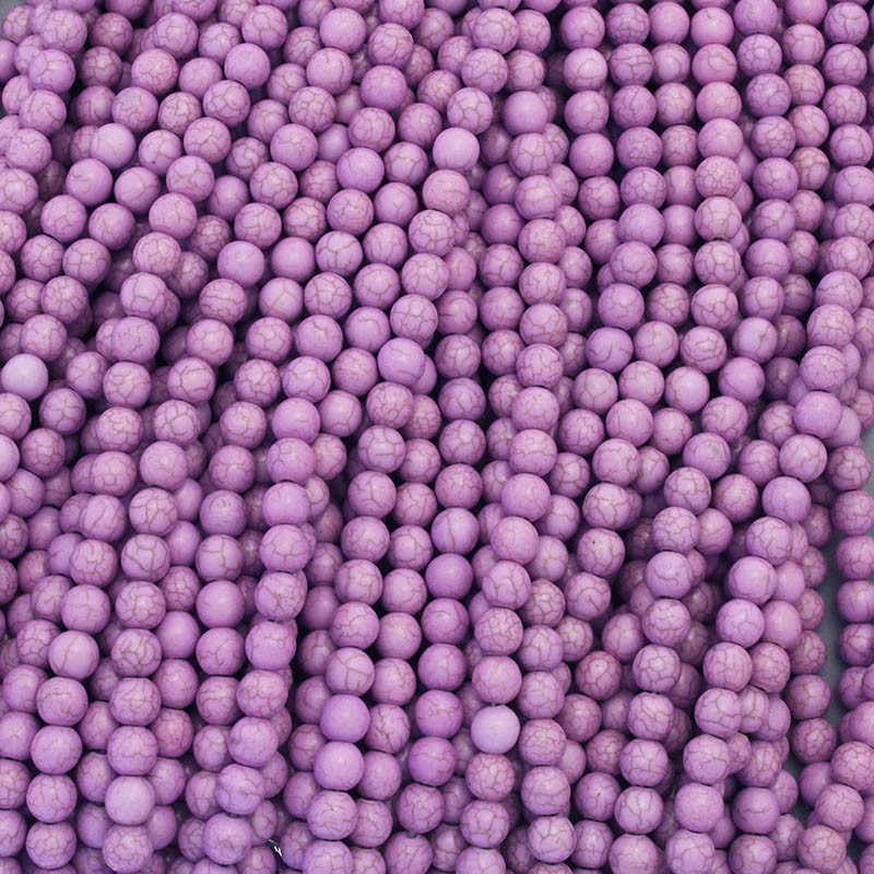 Howlite lavender beads 8mm beads 48pcs / rope HOLAKU08