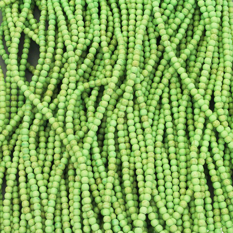 Howlit green beads / 4mm beads / 92pcs / rope HOZKU04