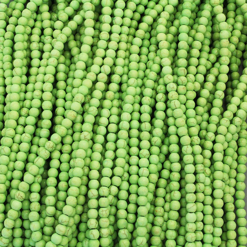 Howlit green beads / 6mm beads 68pcs / rope HOZKU06