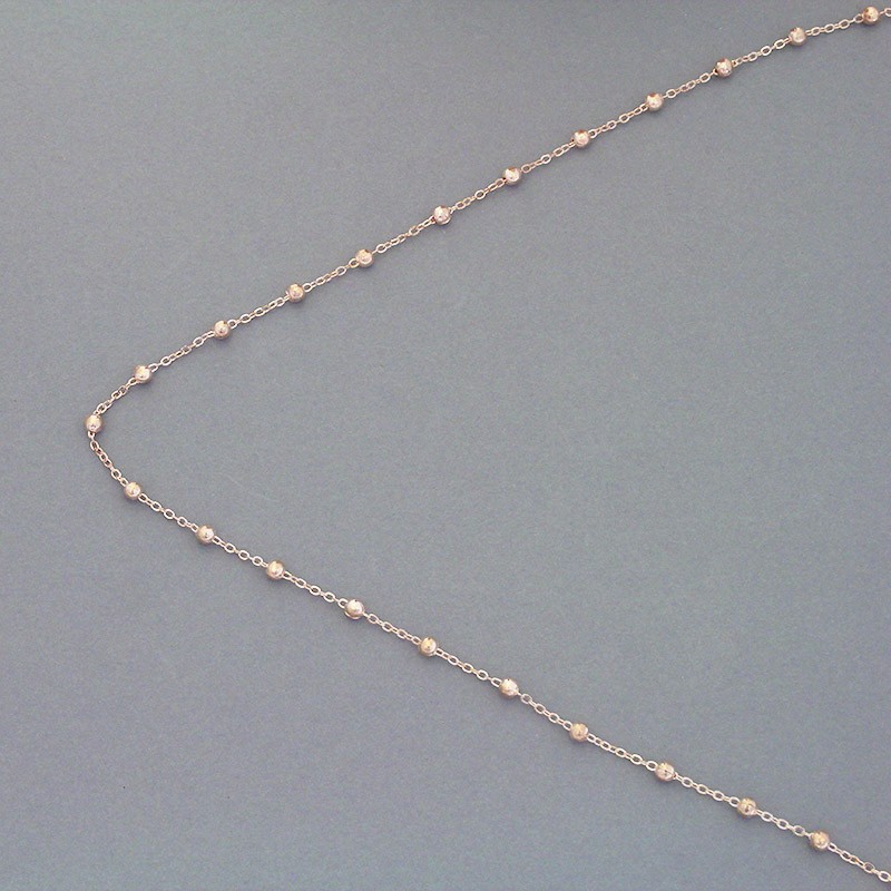 Decorative chain with balls / rose gold / 1m LL190PG