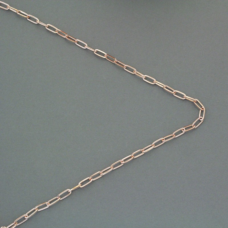 Łańcuszek owal 4.5x10mm/ różowe złoto/ 1m LL191PG