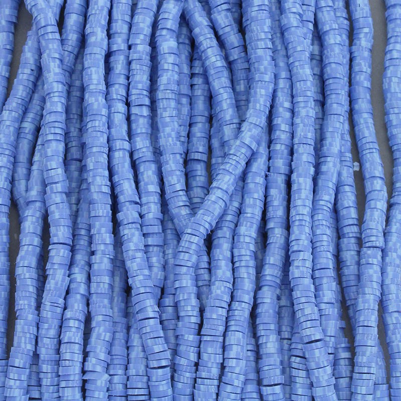 Katsuki beads / Snow / blue / 4mm discs / 40cm rope / MOKA04106