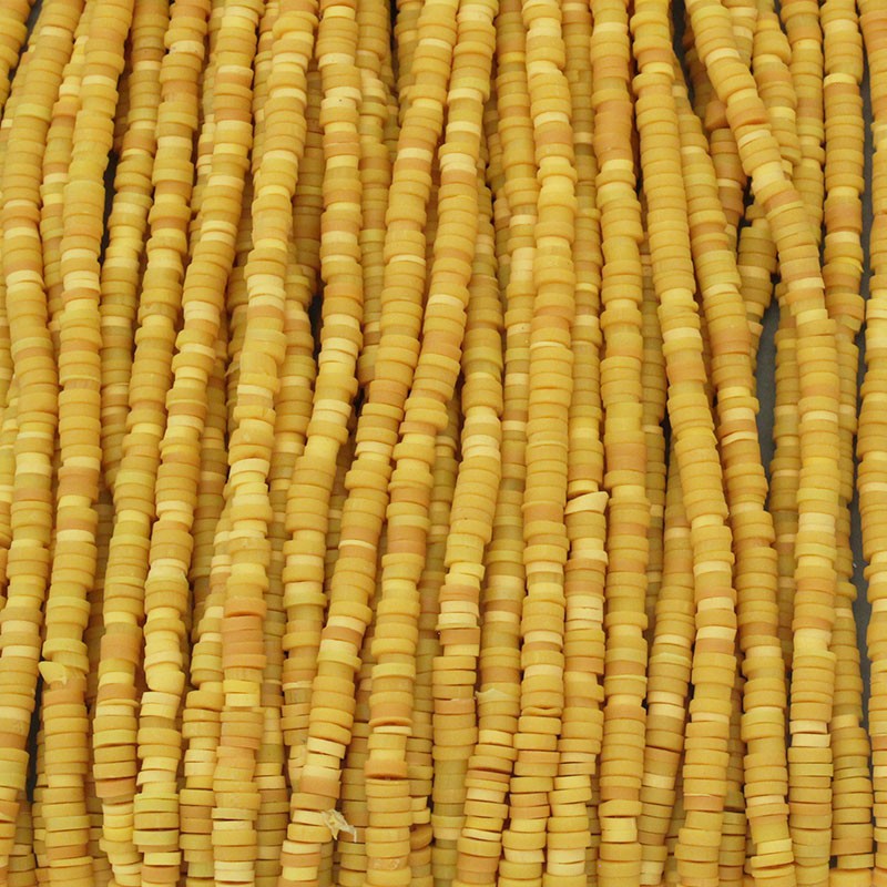 Katsuki beads / Stripes / Guilin / 4mm discs / 40cm rope / MOKA04121