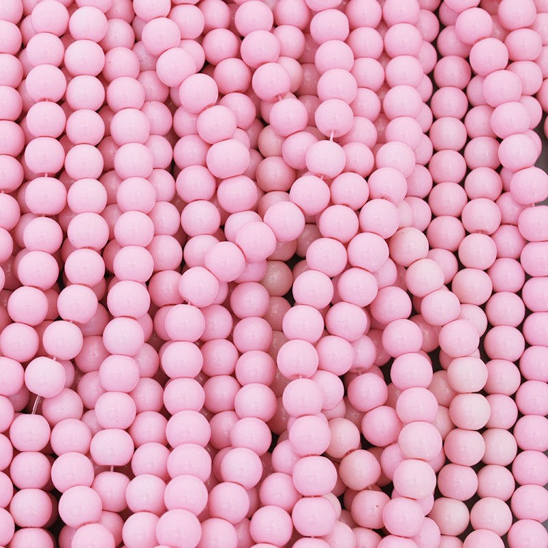 Beads 8mm / Milky 104 pink pieces SZTP0867