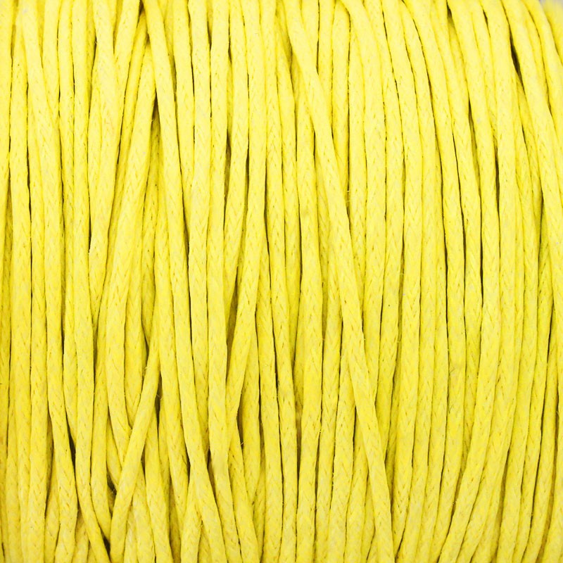 Waxed cotton cord 25m (spool) rustic yellow 1mm PWZWR1023