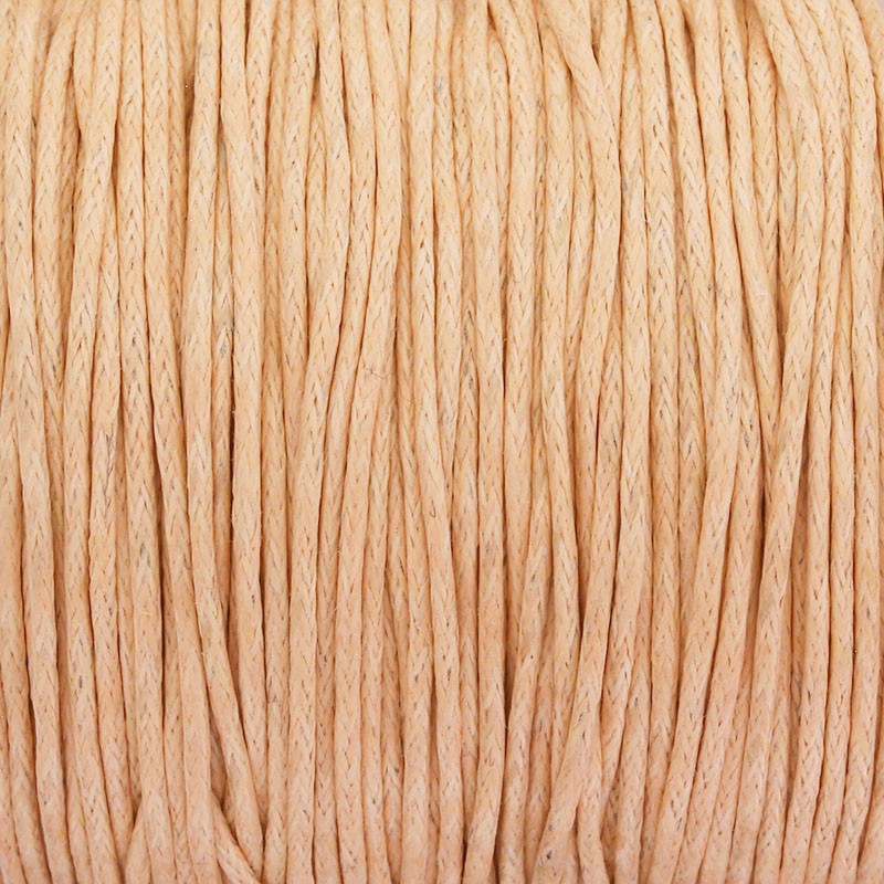 Sznurek bawełniany woskowany 25m (szpula) rustic łosoś 1mm PWZWR1024