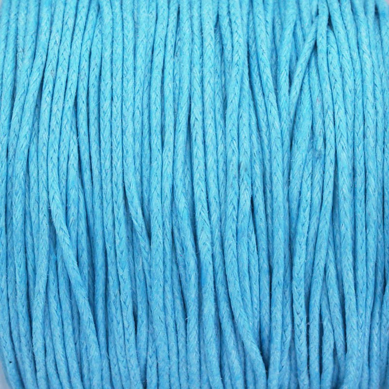 Waxed cotton cord 25m (spool) blue 1mm PWZWR1026