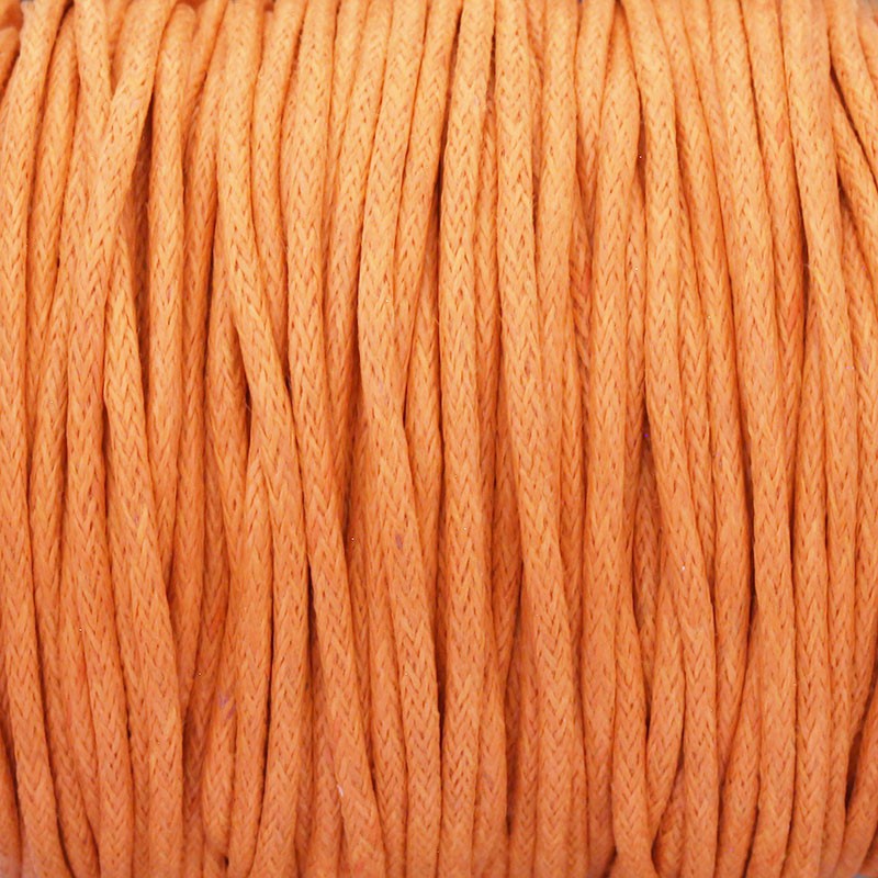 Sznurek bawełniany woskowany 25m (szpula) pomarańczowy 1.5mm PWZWR1523