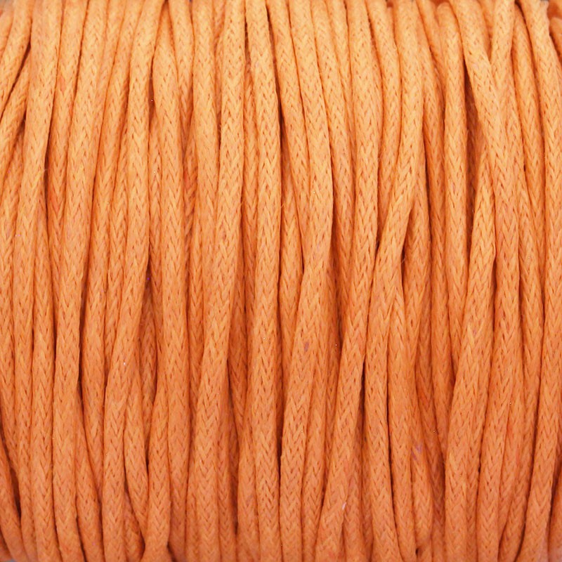 Sznurek bawełniany woskowany 25m (szpula) pomarańczowy 1.5mm PWZWR1523