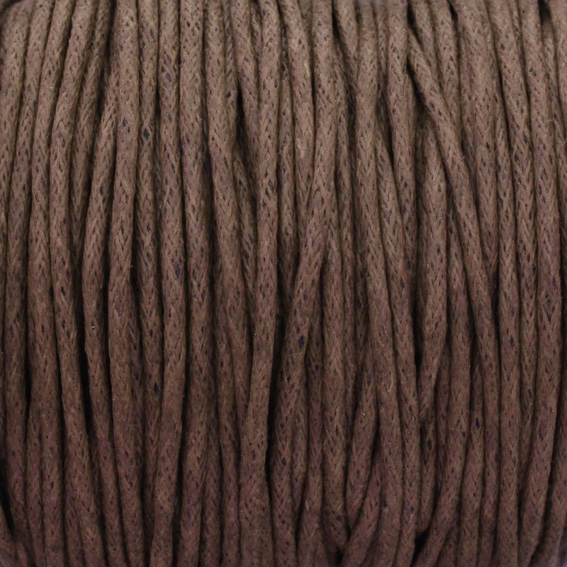 Waxed cotton string 25m (spool) dark chocolate 1.5mm PWZWR1529
