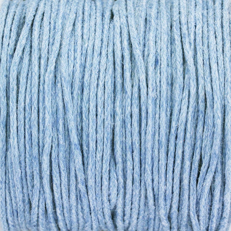 Sznurek bawełniany woskowany 25m (szpula) szaro- niebieski 1mm PWZWR1022