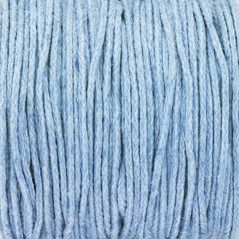 Sznurek bawełniany woskowany 25m (szpula) szaro- niebieski 1mm PWZWR1022