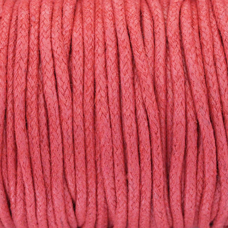 Waxed cotton cord 25m (spool) dark red 1.5mm PWZWR1522