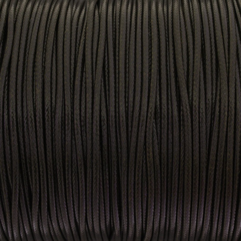 Polyester cord 1.5mm / braid / dark brown / 2m / PW273